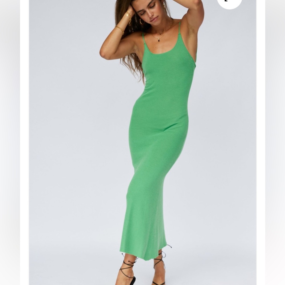 SNDYS - April Rib Maxi Dress – Green
